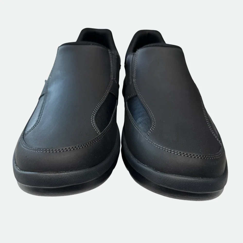 Rockport GYK Slip On Mens 13 Black Leather XCS Walking Shoes M79272